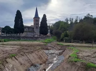 Travaux du ruisseau de l'Église à Bonnac